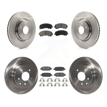 Front Rear Disc Brake Rotors And Semi-Metallic Pads Kit For Nissan Rogue K8S-101505