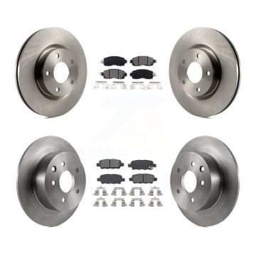 Front Rear Disc Brake Rotors And Semi-Metallic Pads Kit For Nissan Altima K8S-101506