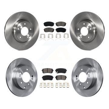 Front Rear Brake Rotor Semi-Metallic Pad Kit For Hyundai Sonata With Manual Parking K8S-101508