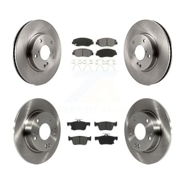 Front Rear Disc Brake Rotors And Semi-Metallic Pads Kit For Honda Civic K8S-101509