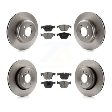 Front Rear Disc Brake Rotors And Semi-Metallic Pads Kit For BMW 650i 645Ci 550i 545i 535i K8S-101510
