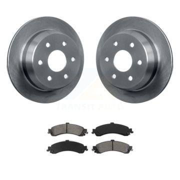Rear Disc Brake Rotors And Semi-Metallic Pads Kit For 2002 Chevrolet Suburban 1500 4WD K8S-101518
