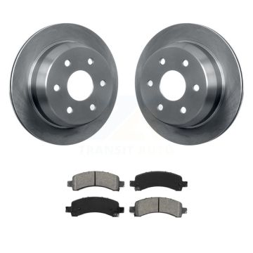 Rear Disc Brake Rotors & Semi-Metallic Pad Kit For 2002 Chevrolet Avalanche 1500 Suburban K8S-101519