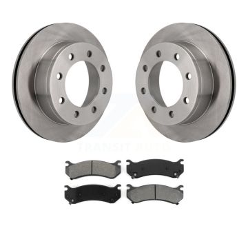 Rear Brake Rotor Semi-Metallic Pad Kit For Chevrolet GMC Sierra 2500 HD Silverado 3500 XL K8S-101520