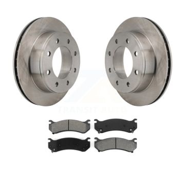 Rear Brake Rotors Semi-Metallic Pad Kit For Chevrolet GMC Sierra 2500 HD Silverado Hummer K8S-101522