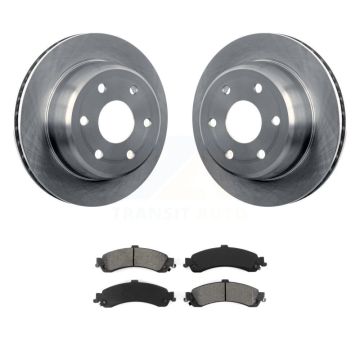 Rear Brake Rotors Semi-Metallic Pad Kit For Chevrolet GMC Silverado 1500 Sierra Avalanche K8S-101526