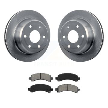 Rear Brake Rotors Semi-Metallic Pad Kit For Chevrolet GMC Avalanche 1500 Express Yukon XL K8S-101527
