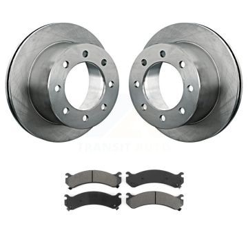 Rear Brake Rotor Semi-Metallic Pad Kit For Chevrolet GMC Silverado 3500 Sierra HD Classic K8S-101529