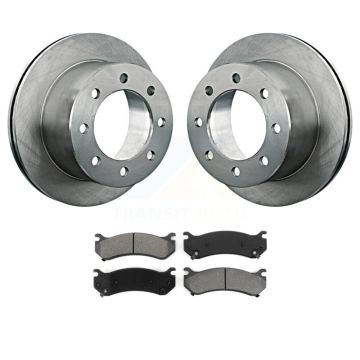 Rear Brake Rotor Semi-Metallic Pad Kit For 2007 GMC Sierra 3500 Classic With 12000 Lb GVW K8S-101530