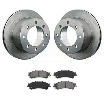 Rear Disc Brake Rotors And Semi-Metallic Pads Kit For 2001 GMC Sierra 3500 K8S-101531