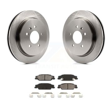 Rear Disc Brake Rotors And Semi-Metallic Pads Kit For Cadillac CTS STS K8S-101536
