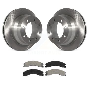 Rear Disc Brake Rotors & Semi-Metallic Pad Kit For GMC Savana 3500 Chevrolet Express 4500 K8S-101557