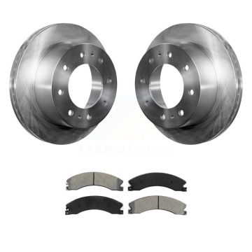 Rear Brake Rotors & Semi-Metallic Pad Kit For GMC Chevrolet Sierra 2500 HD Silverado 3500 K8S-101575