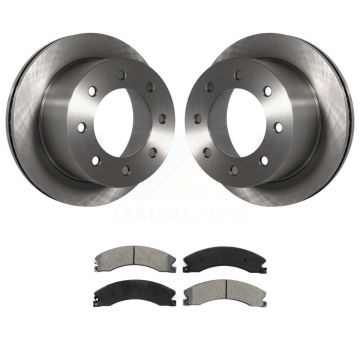 Rear Disc Brake Rotors & Semi-Metallic Pad Kit For GMC Sierra 3500 HD Chevrolet Silverado K8S-101577