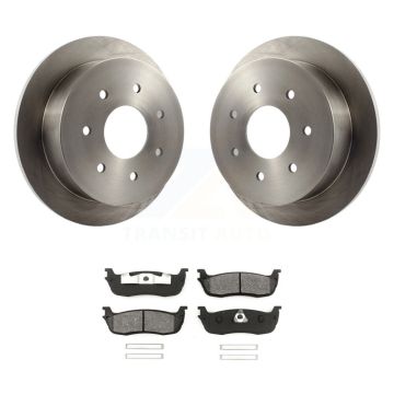 Rear Disc Brake Rotors And Semi-Metallic Pads Kit For Ford F-150 F-250 HD K8S-101589