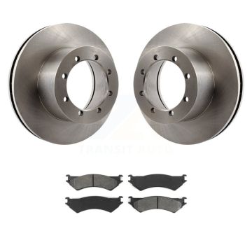 Rear Disc Brake Rotors And Semi-Metallic Pads Kit For Ford E-350 Super Duty K8S-101591