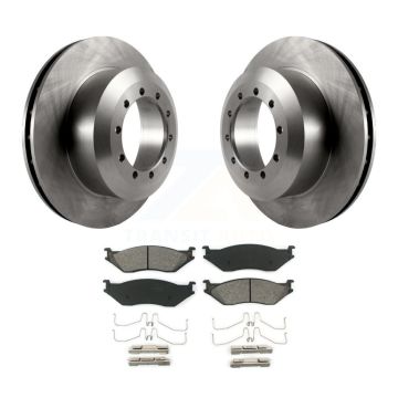 Rear Brake Rotor & Semi-Metallic Pad Kit For Ford F-53 Motorhome Chassis E-550 Super Duty K8S-101592