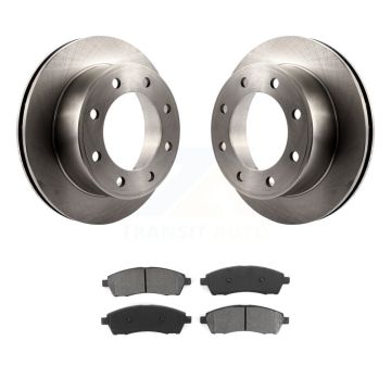 Rear Disc Brake Rotor And Semi-Metallic Pad Kit For Ford F-350 Super Duty F-250 Excursion K8S-101596