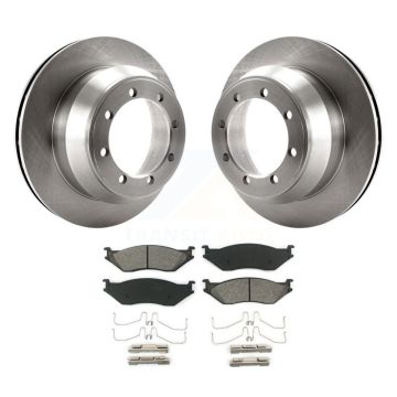 Rear Brake Rotor & Semi-Metallic Pad Kit For 2003 Ford F-550 Super Duty With 8 Lug Wheels K8S-101597