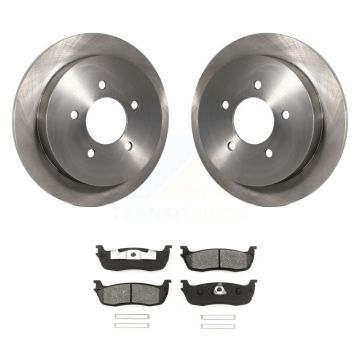 Rear Disc Brake Rotors & Semi-Metallic Pad Kit For Ford F-150 Heritage Expedition Lincoln K8S-101603