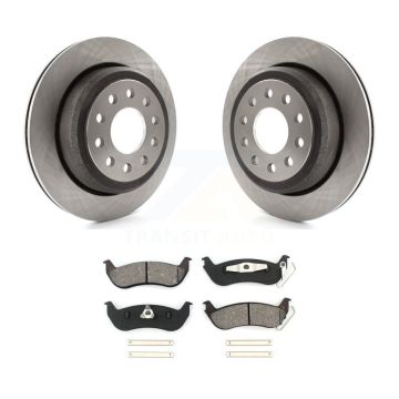 Rear Disc Brake Rotors And Semi-Metallic Pads Kit For 2003-2011 Lincoln Town Car Sedan K8S-101607