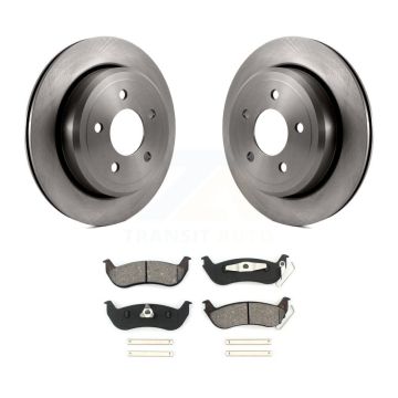 Rear Disc Brake Rotor Semi-Metallic Pad Kit For Ford Crown Victoria Mercury Grand Marquis K8S-101610