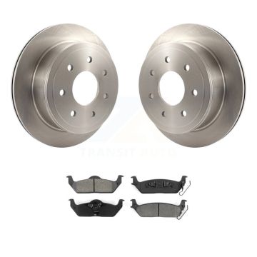 Rear Disc Brake Rotors And Semi-Metallic Pads Kit For Ford F-150 Lincoln Mark LT K8S-101613