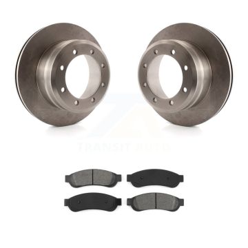 Rear Disc Brake Rotors And Semi-Metallic Pads Kit For Ford F-350 Super Duty F-450 K8S-101620