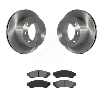 Rear Disc Brake Rotors And Semi-Metallic Pads Kit For Ford F-250 Super Duty F-350 K8S-101626