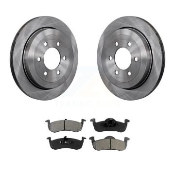 Rear Brake Rotors & Semi-Metallic Pad Kit For 2007-2017 Ford Expedition Lincoln Navigator K8S-101627