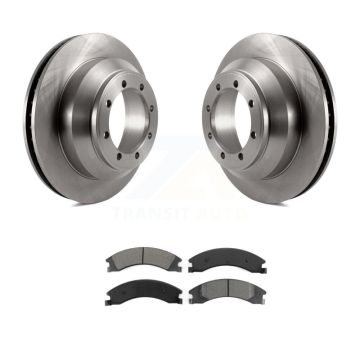 Rear Disc Brake Rotors And Semi-Metallic Pads Kit For Ford E-350 Super Duty Econoline K8S-101630