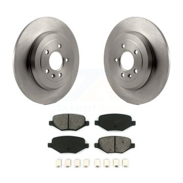 Rear Brake Rotor Semi-Metallic Pad Kit For Ford Explorer Edge Flex Lincoln Taurus MKX MKT K8S-101632