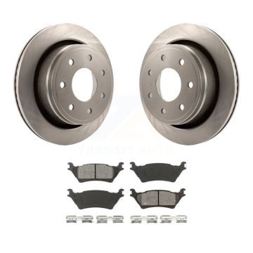 Rear Disc Brake Rotors & Semi-Metallic Pad Kit For 2012-2014 Ford F-150 With 7 Lug Wheels K8S-101638