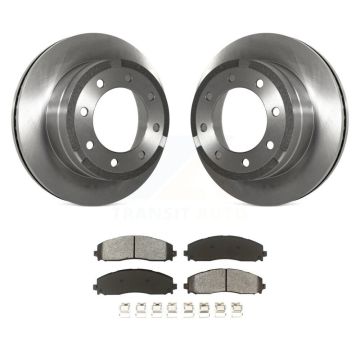Rear Disc Brake Rotors And Semi-Metallic Pads Kit For Ford F-350 Super Duty F-250 K8S-101644