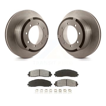 Rear Disc Brake Rotors And Semi-Metallic Pads Kit For Ford F-350 Super Duty F-250 F-450 K8S-101645