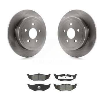 Rear Disc Brake Rotors Semi-Metallic Pad Kit For Chrysler Sebring PT Cruiser Cirrus Dodge K8S-101650
