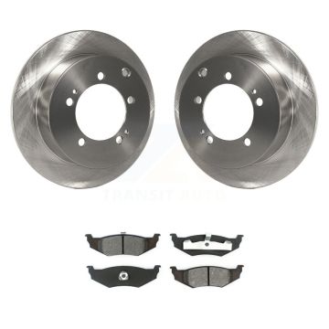 Rear Brake Rotor And Semi-Metallic Pad Kit For 2000 Dodge Stratus With 14" Factory Wheels K8S-101654