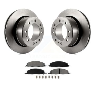 Rear Disc Brake Rotors And Semi-Metallic Pads Kit For Ram 3500 2500 1500 Dodge K8S-101684
