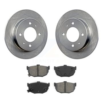 Rear Disc Brake Rotors And Semi-Metallic Pads Kit For Hyundai Elantra Tiburon K8S-101718