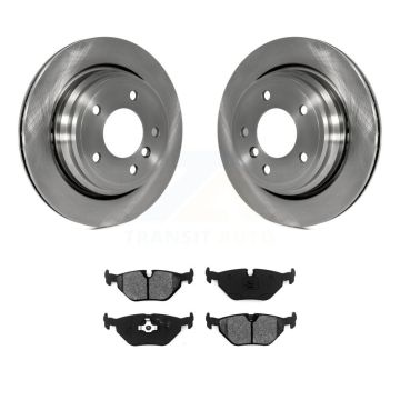 Rear Disc Brake Rotors And Semi-Metallic Pads Kit For BMW 540i 530i 528i 525i K8S-101734