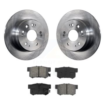Rear Disc Brake Rotors And Semi-Metallic Pads Kit For 2002-2004 Honda CR-V K8S-101761