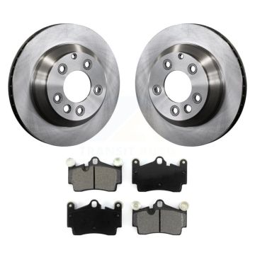 Rear Brake Rotor And Semi-Metallic Pad Kit For Audi Q7 Porsche Cayenne Volkswagen Touareg K8S-101804
