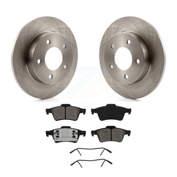 Rear Disc Brake Rotors And Semi-Metallic Pads Kit For 2004-2005 Mazda 3 2.0L K8S-101810