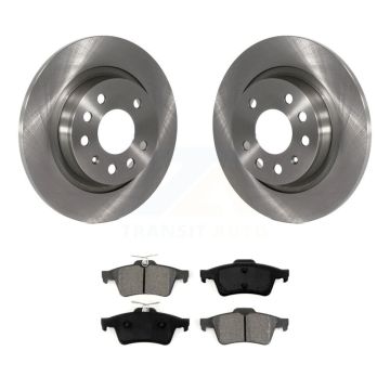Rear Disc Brake Rotors And Semi-Metallic Pads Kit For Saab 9-3 9-3X With Solid Rotor K8S-101820