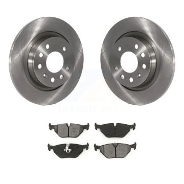 Rear Disc Brake Rotors And Semi-Metallic Pad Kit For 2003 Saab 9-3 Sedan With Solid Rotor K8S-101821