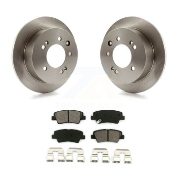 Rear Disc Brake Rotors Semi-Metallic Pad Kit For 2010 Hyundai Elantra Sedan From 03 23 10 K8S-101871