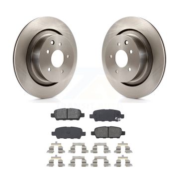 Rear Brake Rotors & Semi-Metallic Pad Kit For INFINITI G35 Q60 With Single Piston Caliper K8S-101878