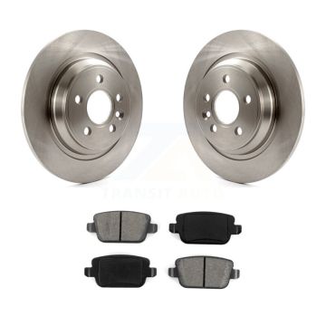 Rear Brake Rotors & Semi-Metallic Pad Kit For 08-11 Volvo S80 With Electric Parking K8S-101895