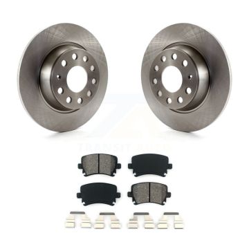 Rear Disc Brake Rotor & Semi-Metallic Pad Kit For Volkswagen Jetta GTI Passat Eos Audi A3 K8S-101909