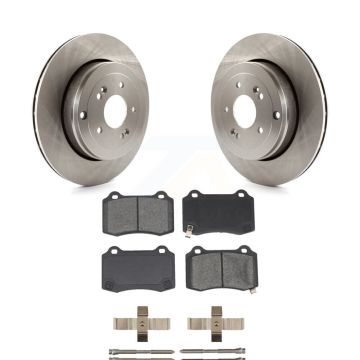 Rear Disc Brake Rotors And Semi-Metallic Pads Kit For Hyundai Genesis Coupe K8S-101924